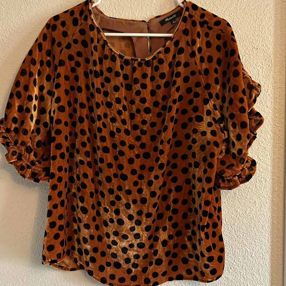 Madewell velvet blouse